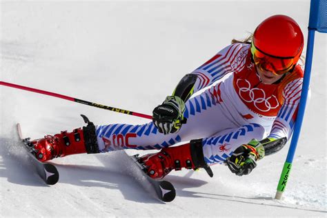 Defending giant slalom gold medalist Mikaela Shiffrin shocking failed to finish her first run down the "Ice River" course, skiing out and eliminating ...